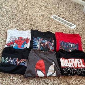 Boys Spiderman and Marvel Shirts